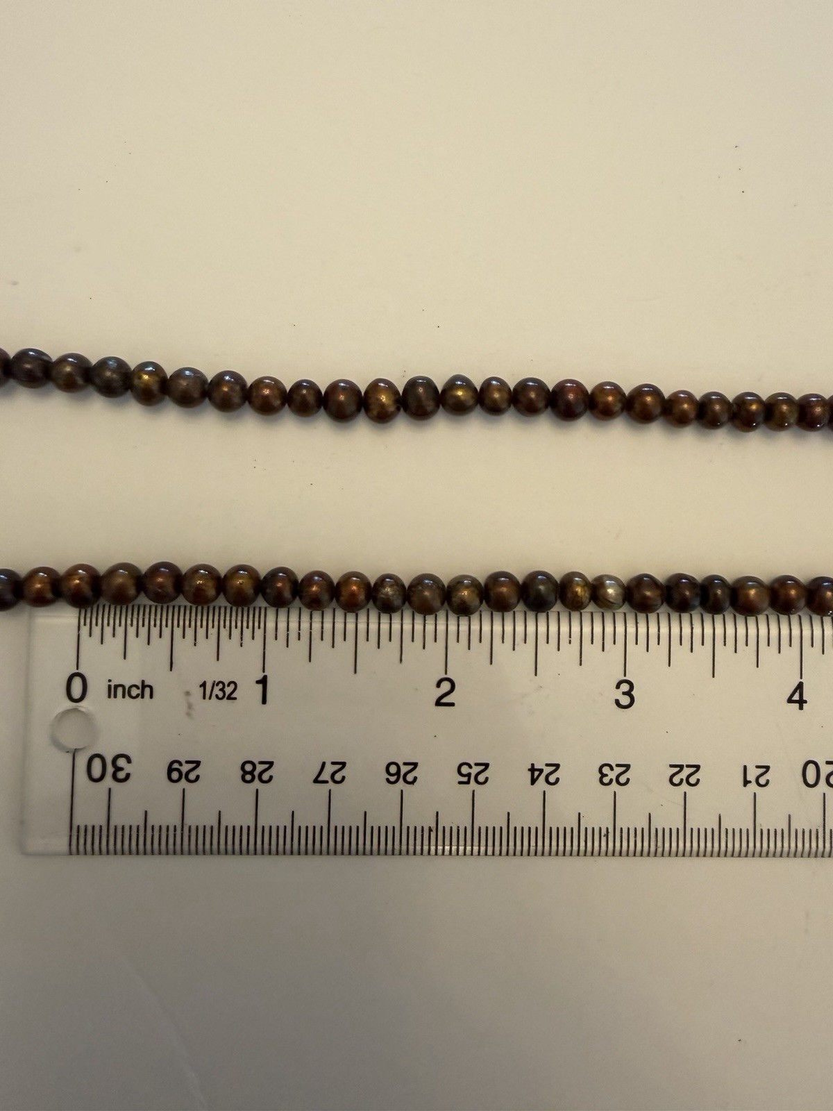 100” BRONZE COLORED FRESHWATER CULTURED PEARL STRAND 5-5.5mm