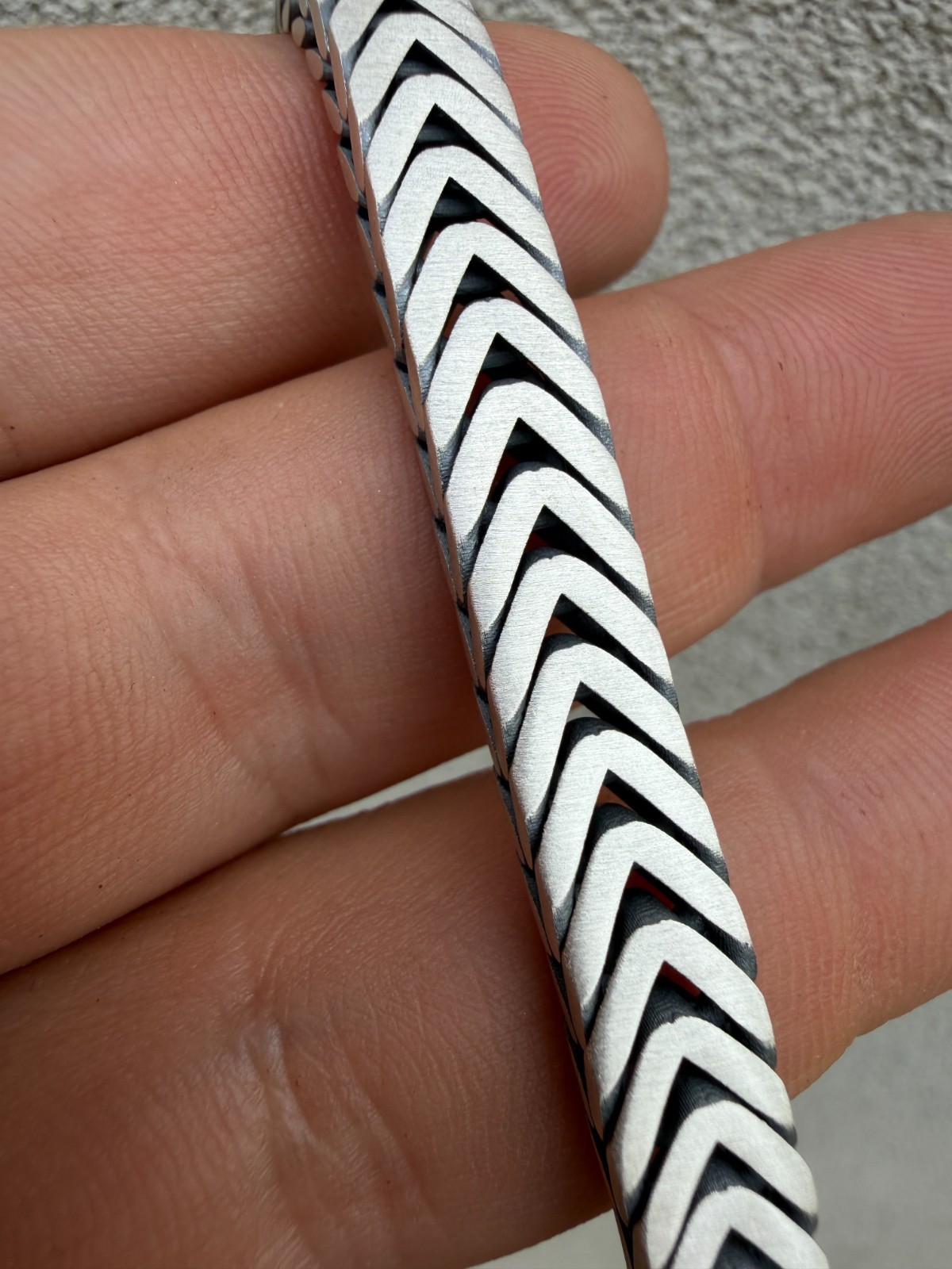 Custom 3 Link Miami Cuban Python Bracelet 12mm Real 925 Silver Oxidized Finish