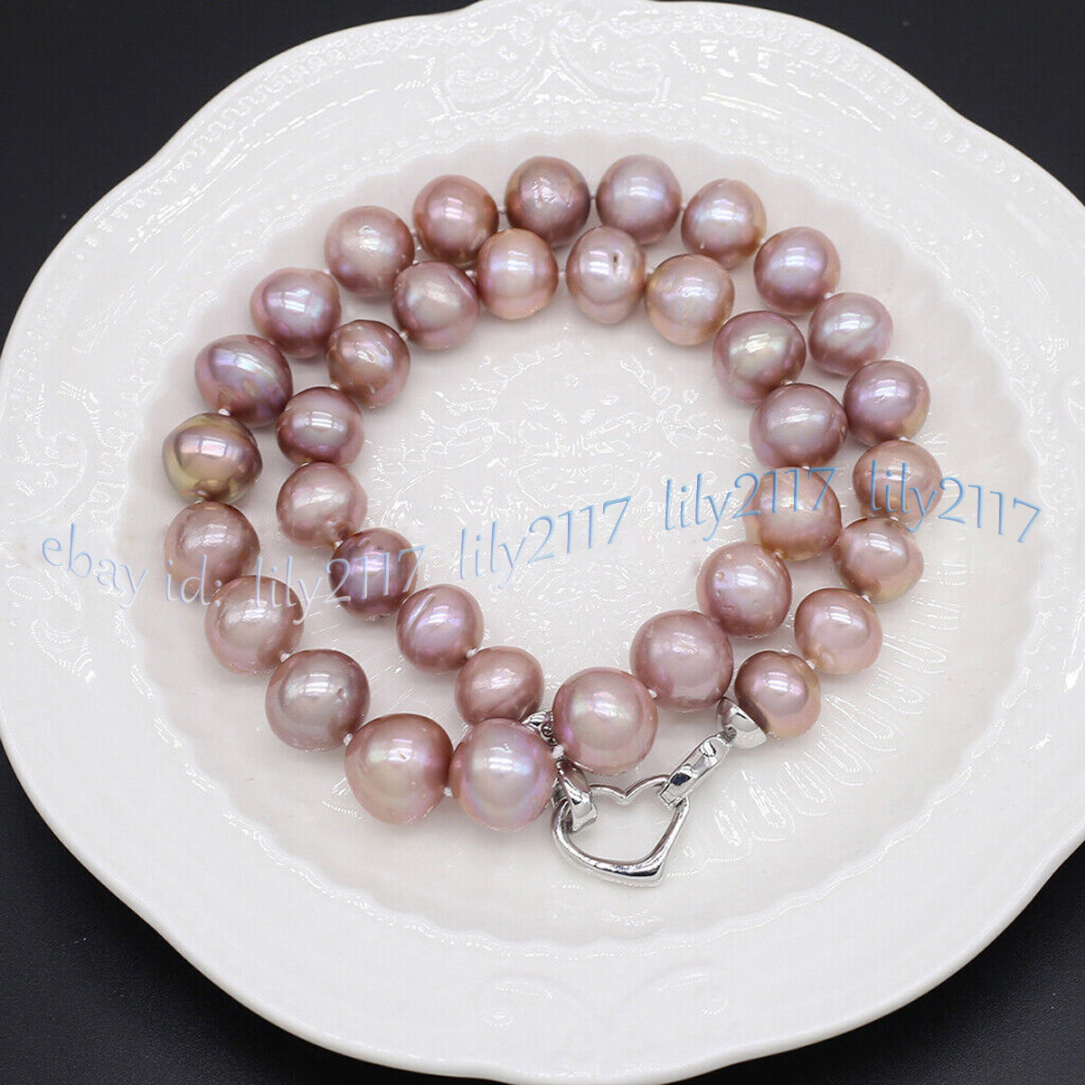 11-12mm Natural Purple South Sea Baroque Edison Pearl Beads Necklace 14-48inches