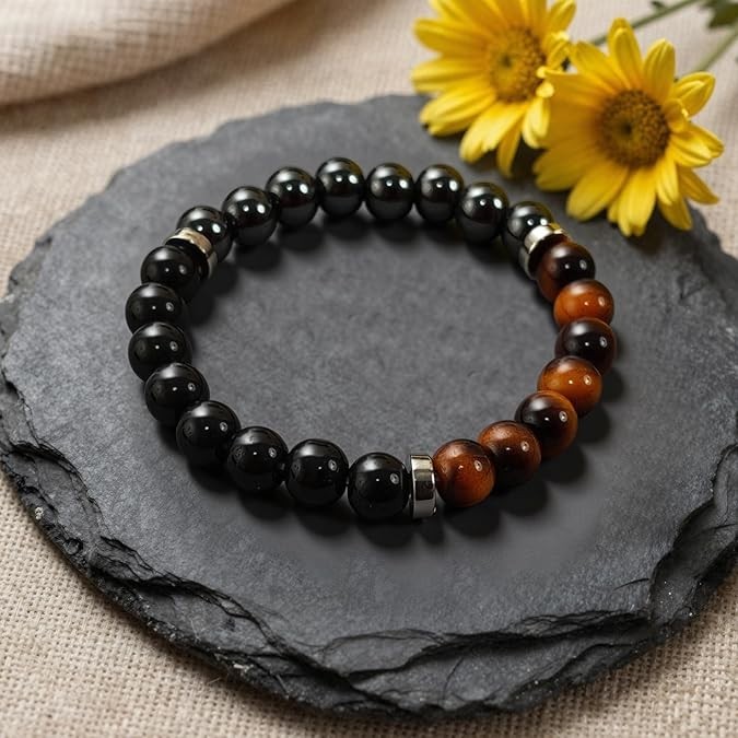 2026 New Triple Protection Men’s Natural Stone Bracelet Set (2-Piece)