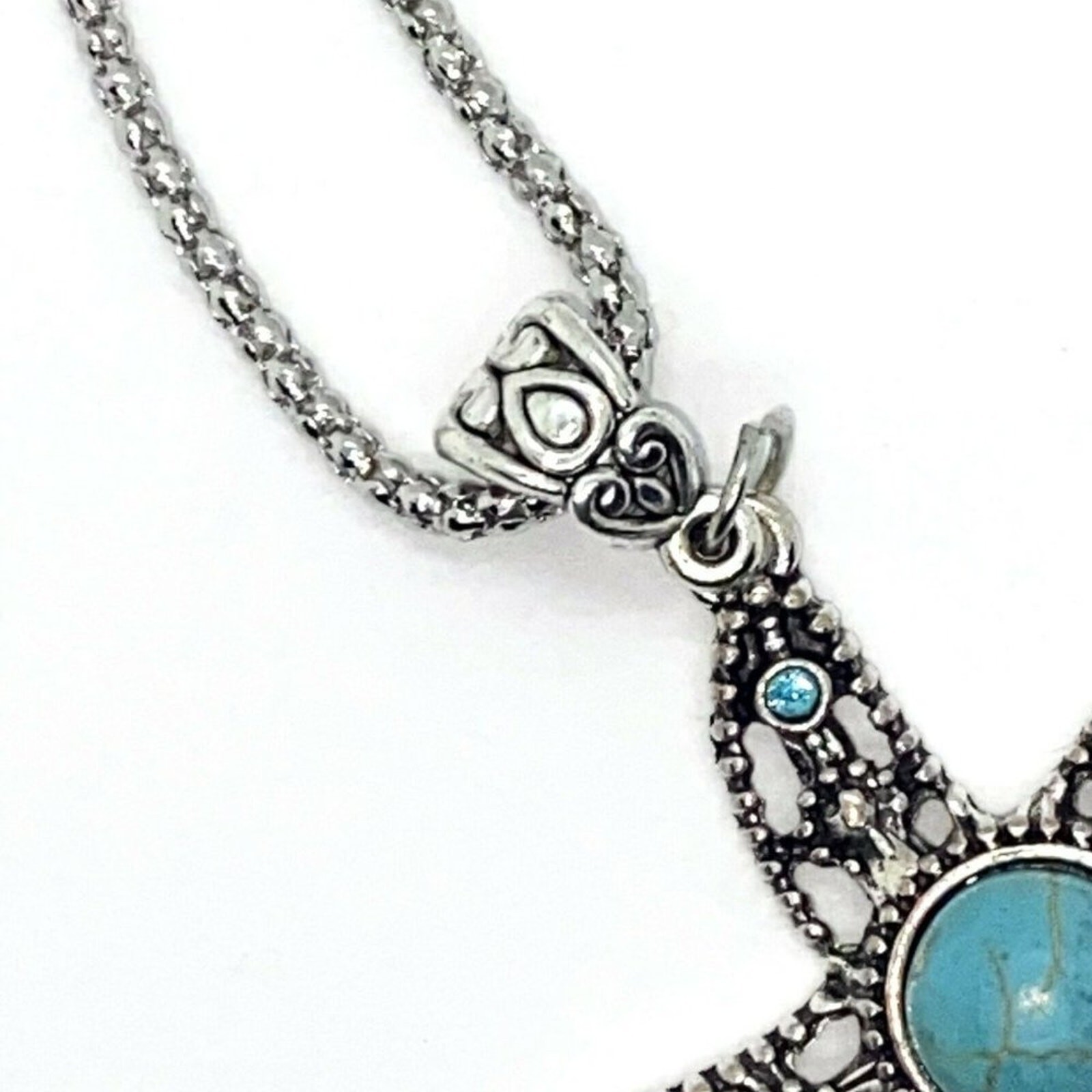 Silver-Tone Turquoise Starfish Necklace