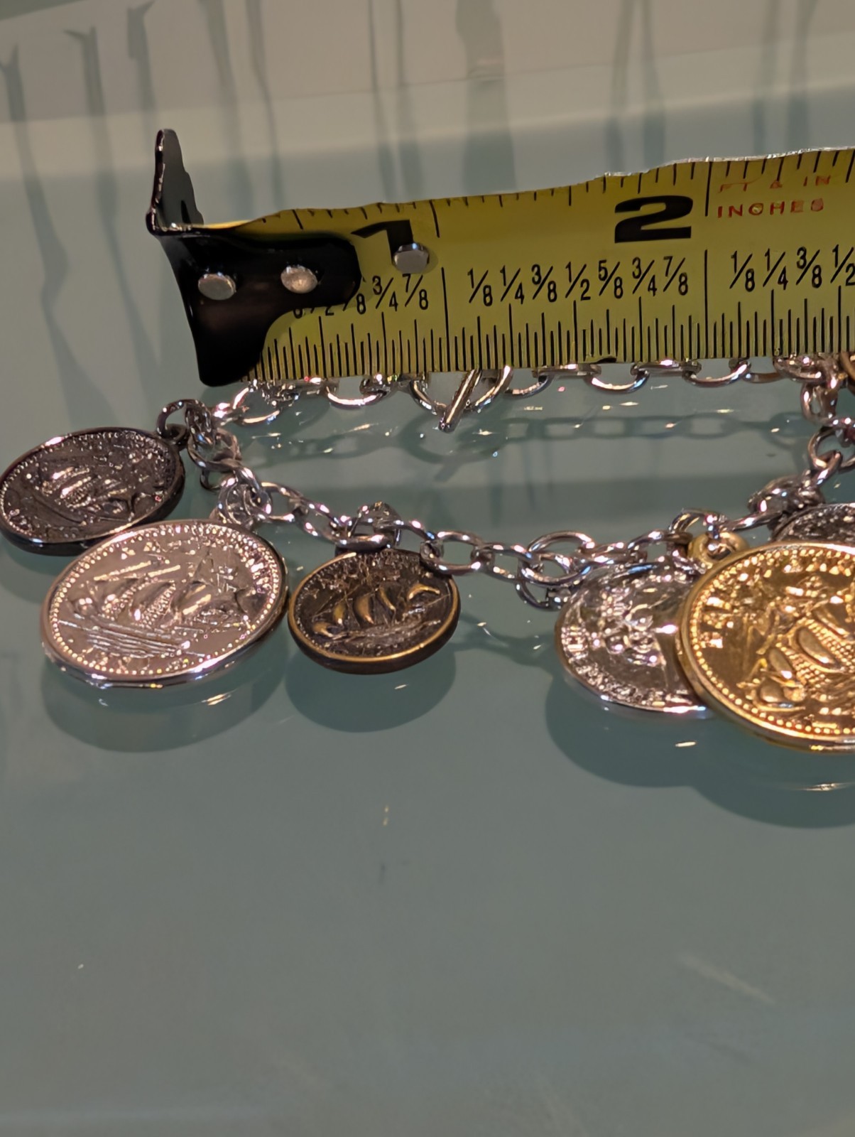 Coin Charm Bracelet Elizabeth II Australian Coins Various Sizes