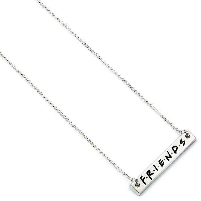 Official Genuine FRIENDS Silver Plated ‘F.R.I.E.N.D.S’ Logo Bar Necklace