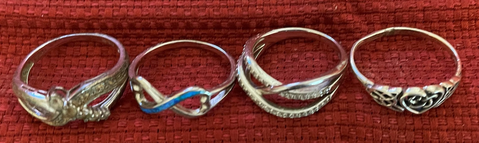Four Different Rings Size 8 – as shown – 5/25