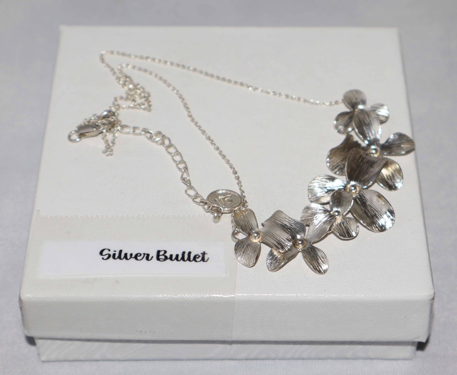 Silpada Sterling Silver “Garden Whimsy” Flower Link Necklace N3242