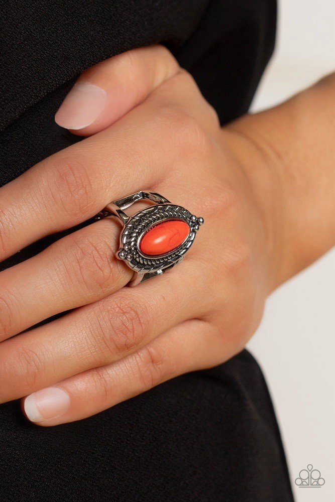Paparazzi Jewelry Ring Mojave Metro New Costume Jewelry Orange Ring