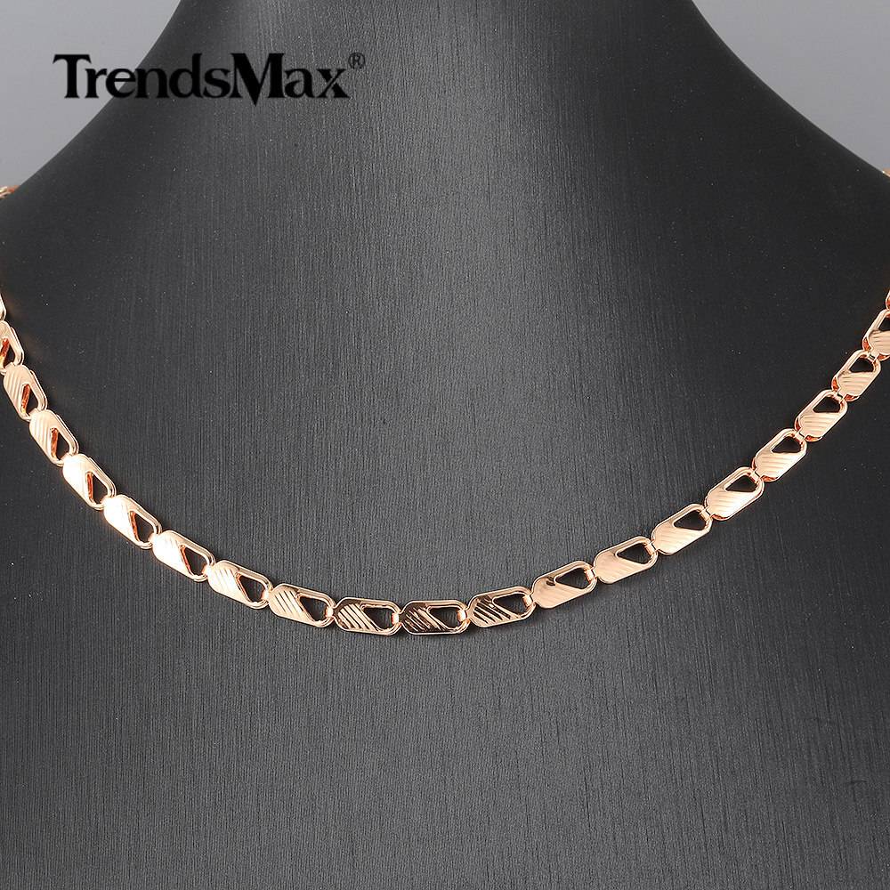 585 Rose Gold Twisted Weave/Herringbone/White Pearl Bead Chain Necklace 20/24″