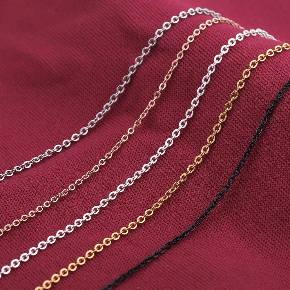 Stainless Steel Chain Bulk 1/1.5/2/2.5mm Necklace Chain Jewelry Making Findings