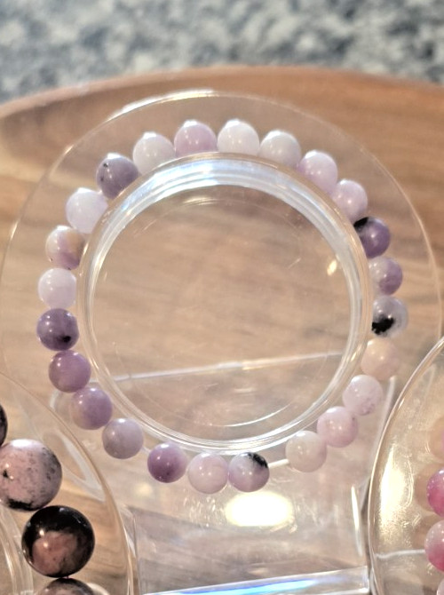 Genuine Crystal Stretch Bracelet Set of 3 8mm Round Natural Stone Healing Bead