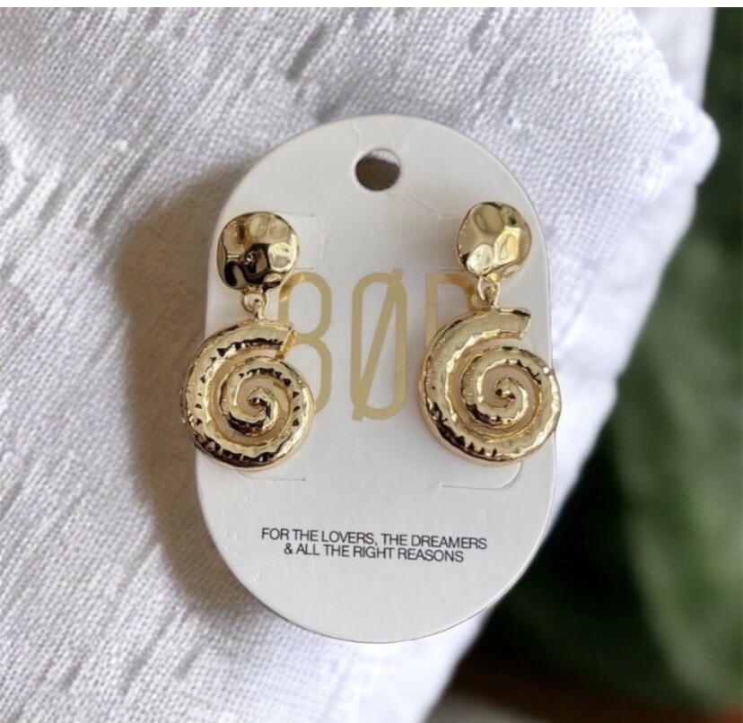 NEW 8 Other Reasons 14K Gold Plated Earrings Haisley Shell Anthropology