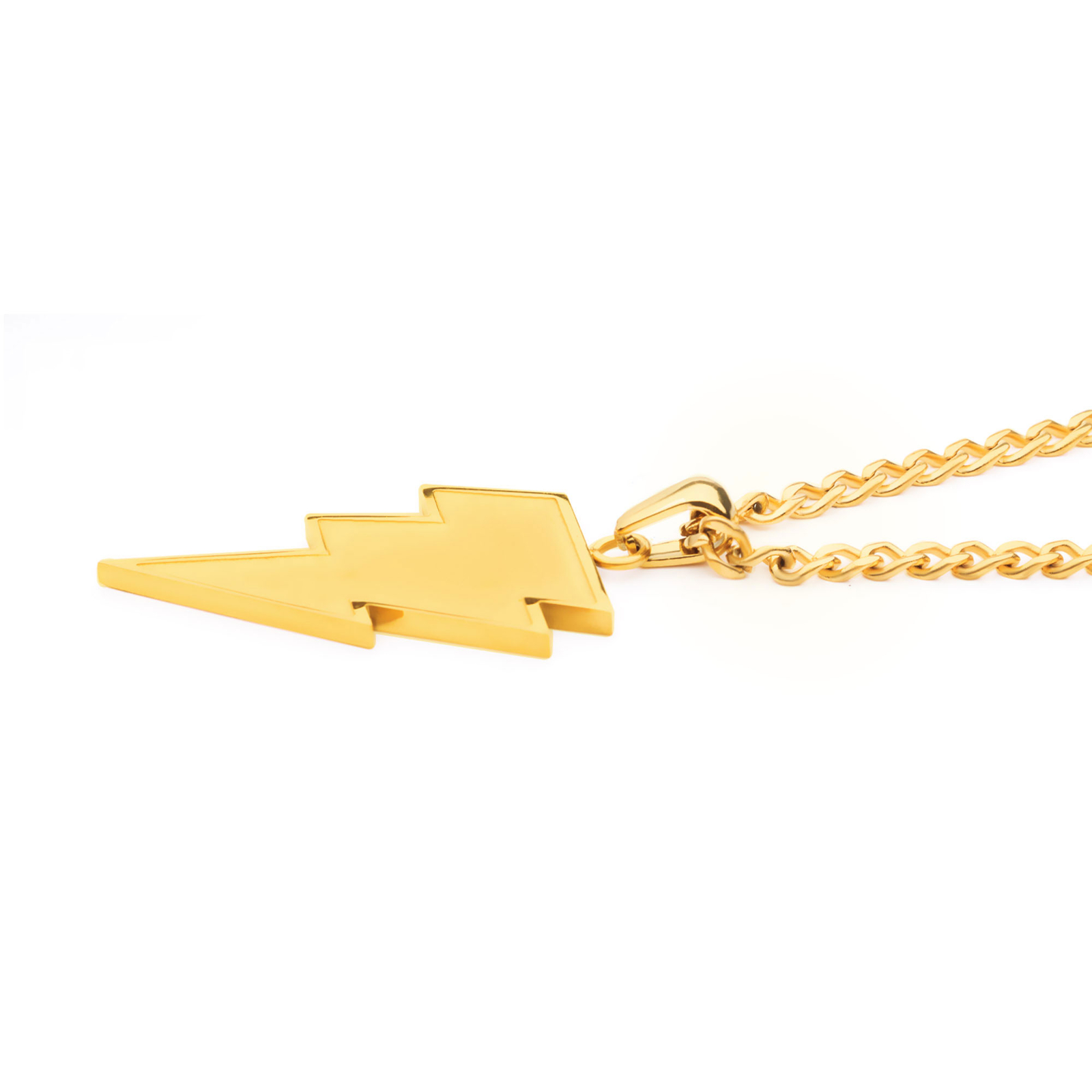 The Official DC Comics BLACK ADAM GOLD PLATED LIGHTNING BOLT PENDANT NECKLACE