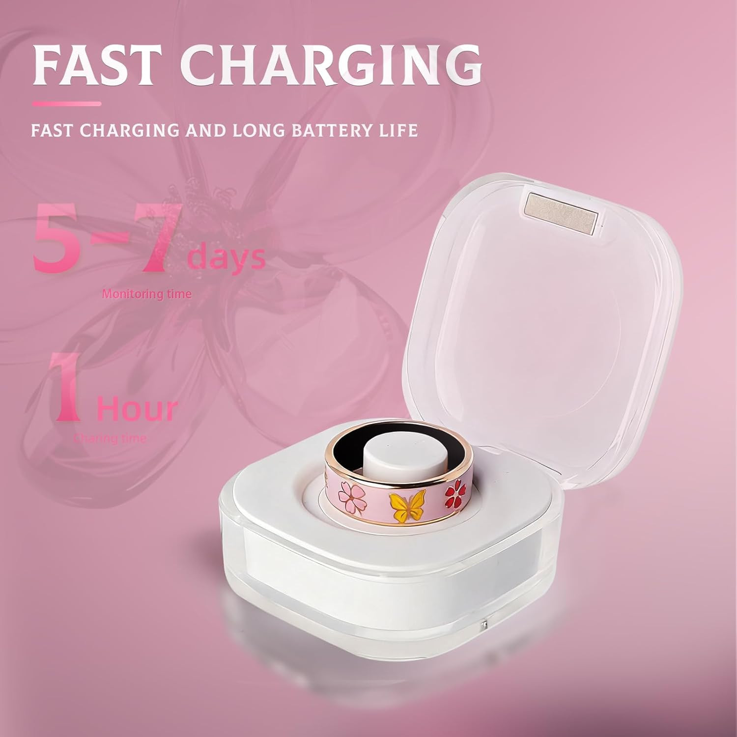 Elegant Smart Ring for Women & Men, Fitness & Health Tracker with 24/7 Heart Rat