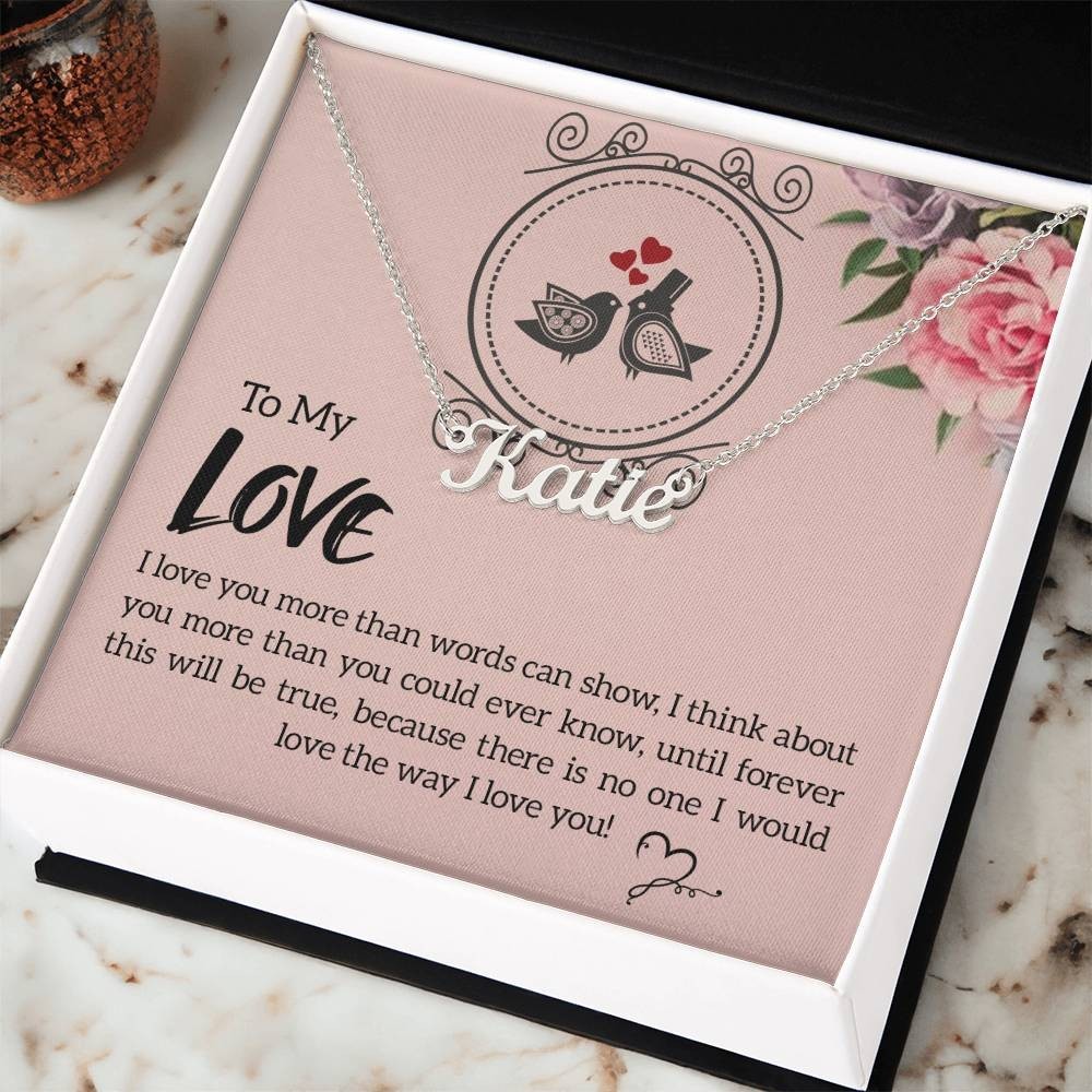 Personalized Name Necklace To My Love Romantic Custom Jewelry Gift