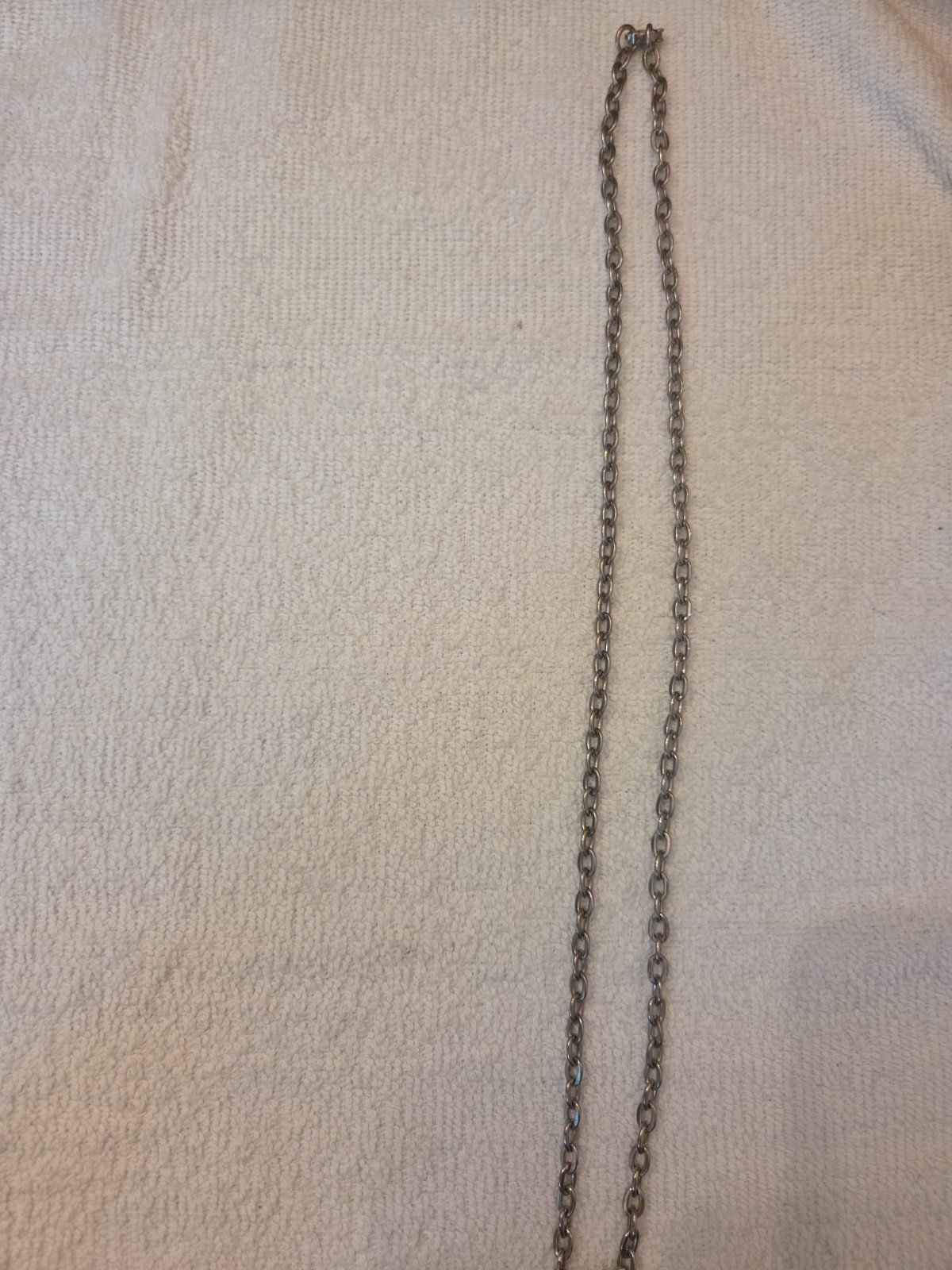 Vintage Stainless Steel Twisted Link Chain Necklace