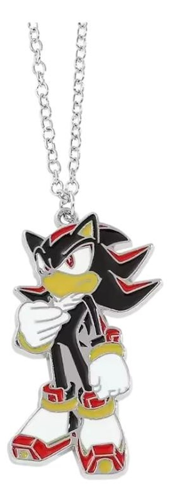 Sonic’s Shadow the Hedgehog Character Silver Metal Enamel Pendant Necklace