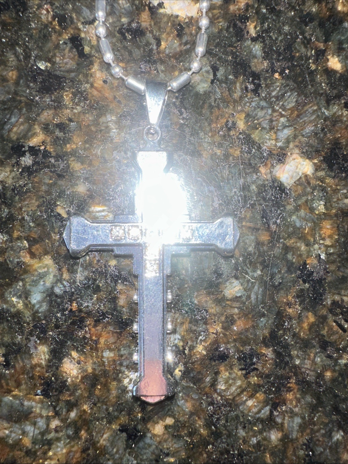 Unisex cross necklace Beautiful Silver