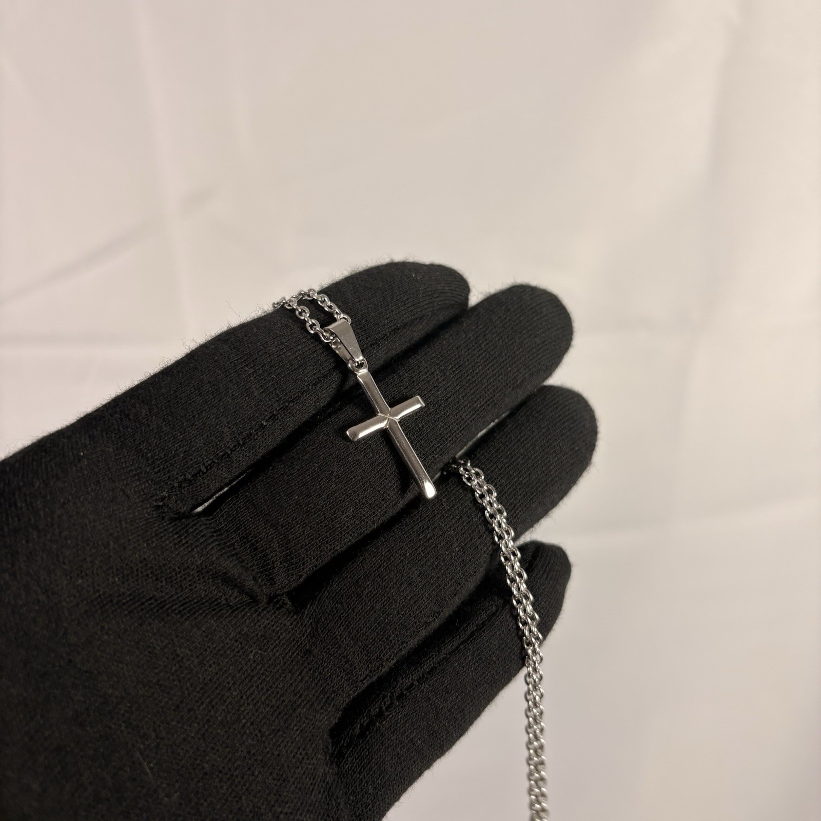 Premium 316L Surgical Stainless Steel Cable Chain 2mm 20” + Cross Pendant