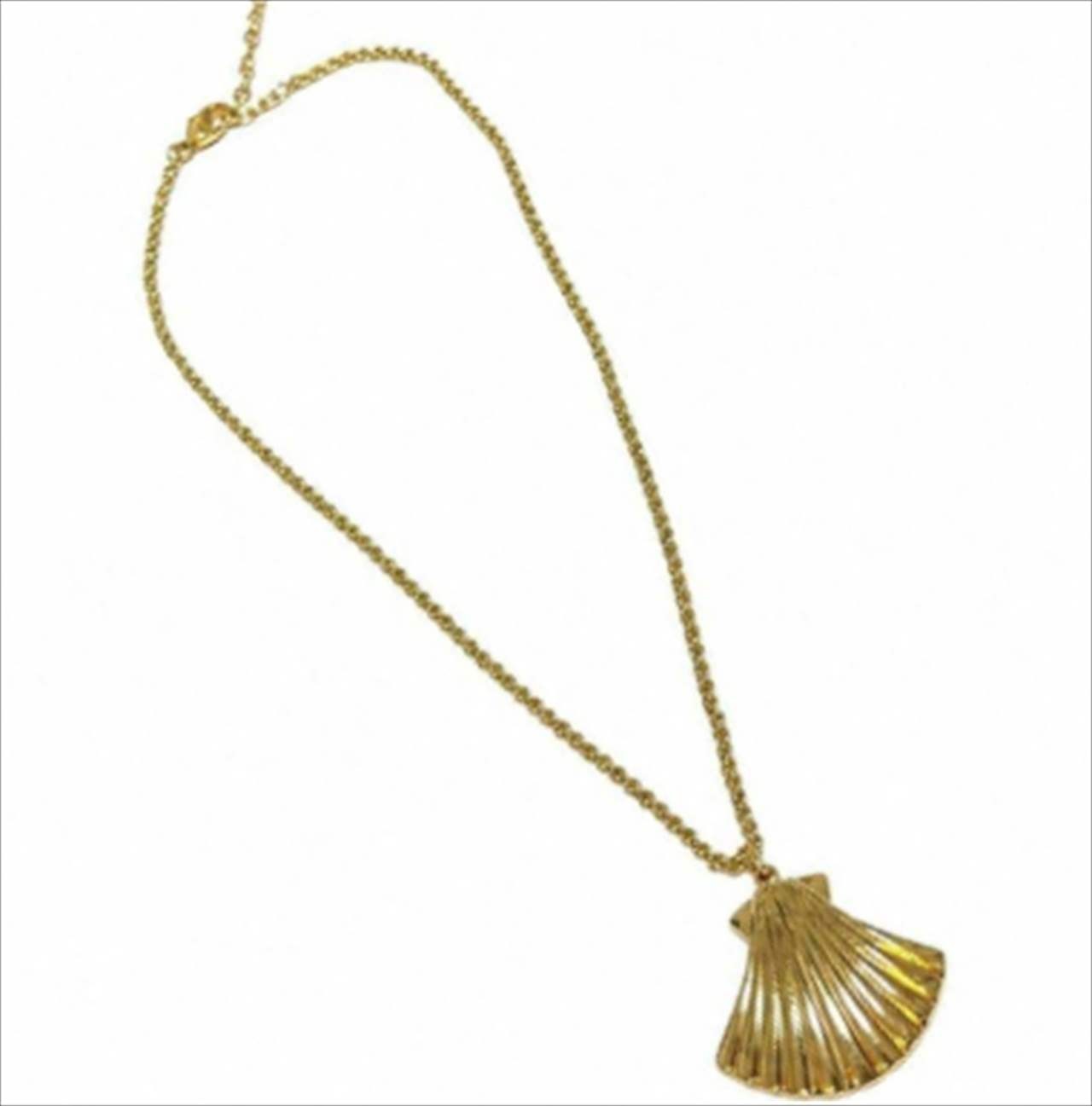 Christian Dior Shell Summer Necklace Gold-tone Lobster Clasp Length: 17.7 in.