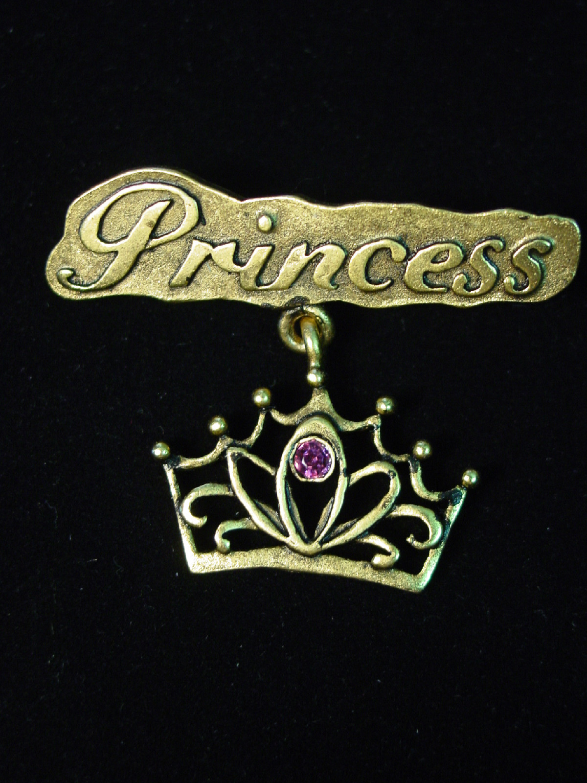 “JJ” Jonette Jewelry Bronze Pewter ‘PRINCESS’ Crown Pin
