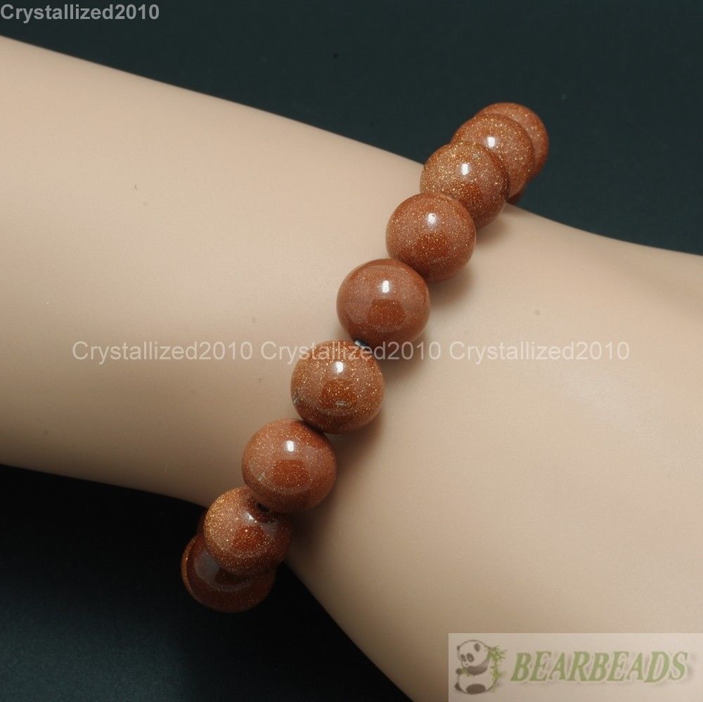2Pcs Handmade 8mm Natural Gemstone Round Beads Stretchy Bracelet Healing Reiki