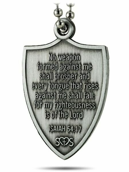 Isaiah 54:17-Antique Finish Battle Shield (4 Pack)
