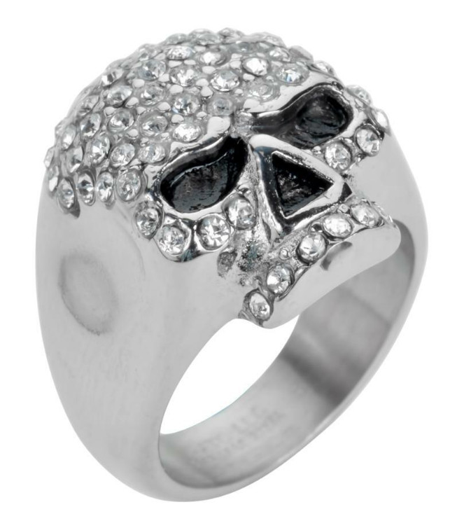 Ladies Bling Skull Ring Stainless Steel Bling Skull 130