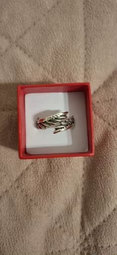 1 Pcs of 925 Sterling Silver Angel Wing Feather Adjustable Ring Wedding Jewelry