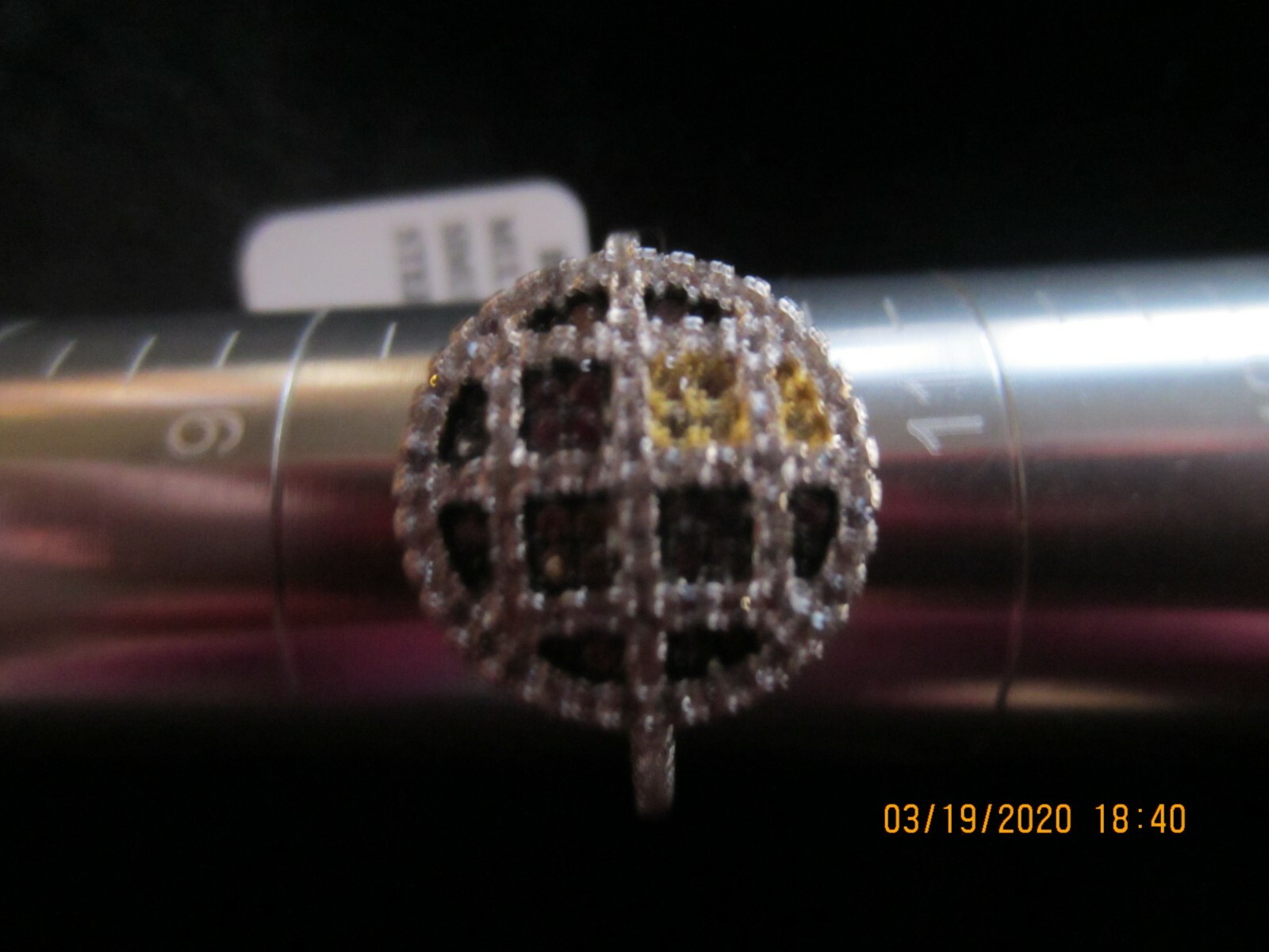 0.96 CTW BELLA LUCE (R) MULTI COLOR RHODIUM PLATED STERLING RING ~ SIZE 10