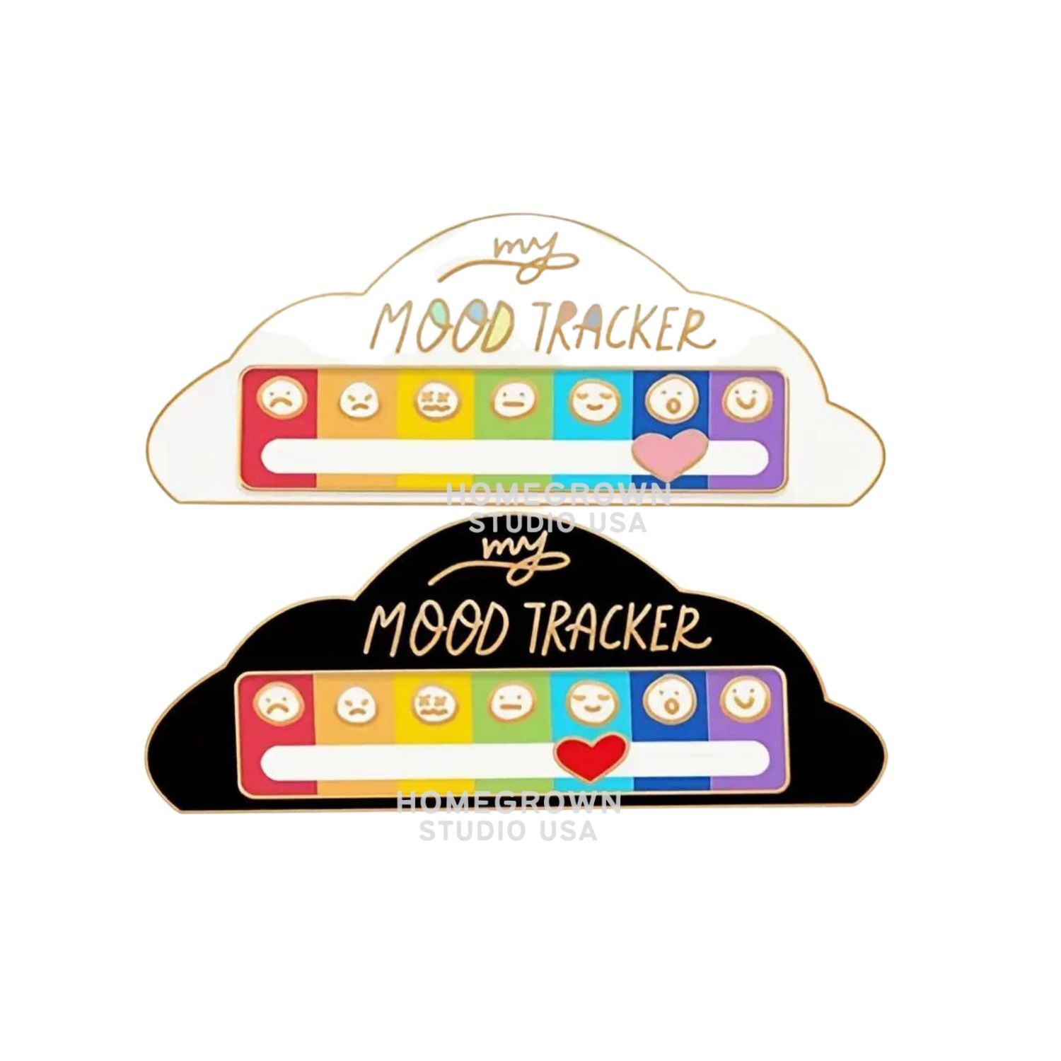 Mood Tracker Enamel Pin, Social Anxiety Interactive Mood Pin, Enamel Pin Gift