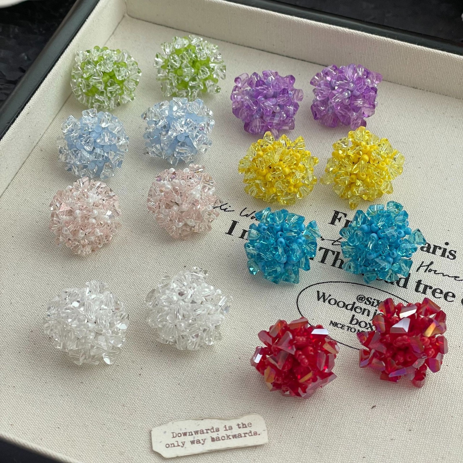 Sweet Beaded & Irregular Flower Cluster Stud Earrings
