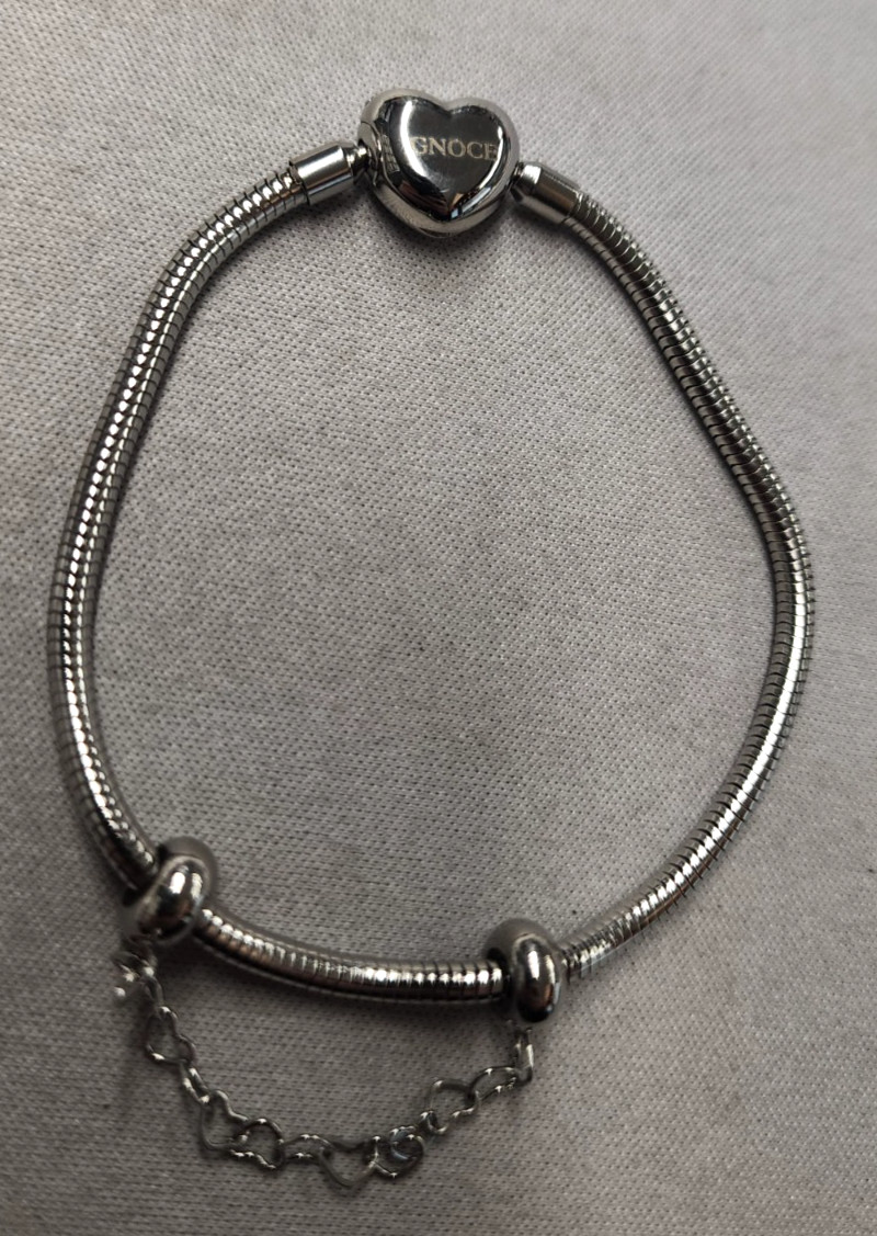 Gnoce Basic Snake Chain Bracelet & Safety Chain 7.5″