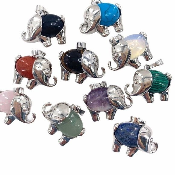1 pcs Energy Healing Elephant Pendant Good Luck Protection Meditation Positive