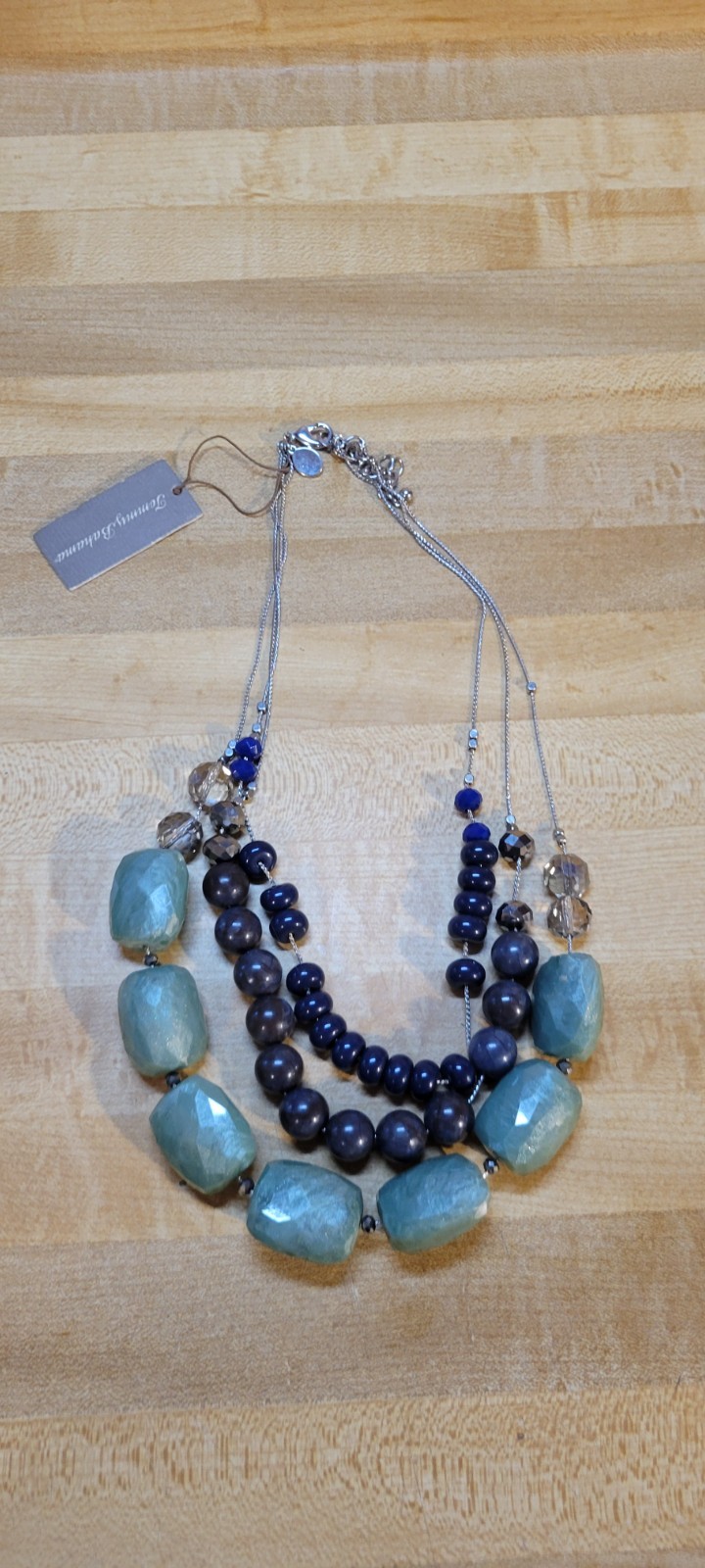 New Tommy Bahama Women’s Large Silver South Of France Desinger Bead Necklace