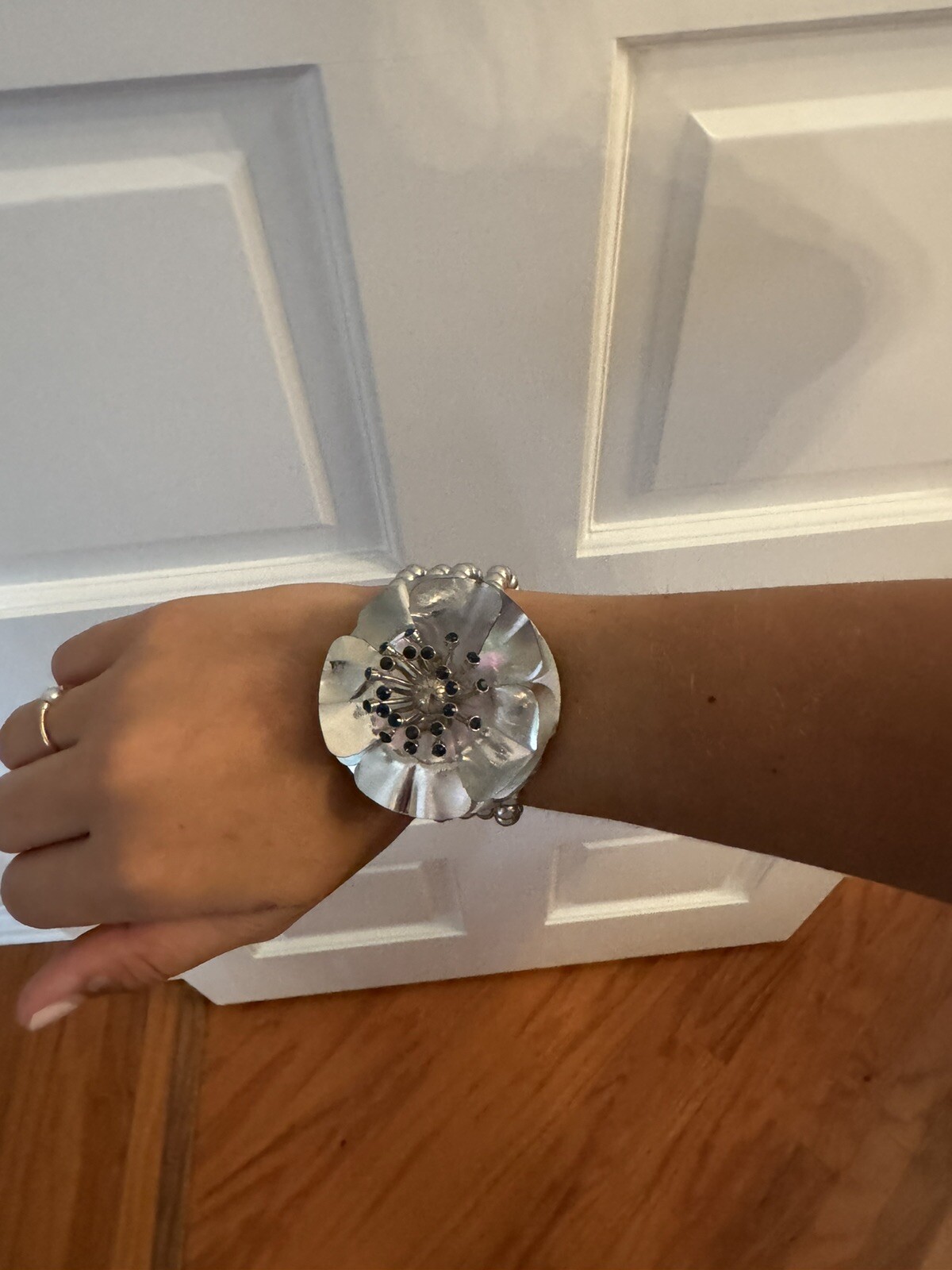 Miu Miu Flower Pearl Bracelet