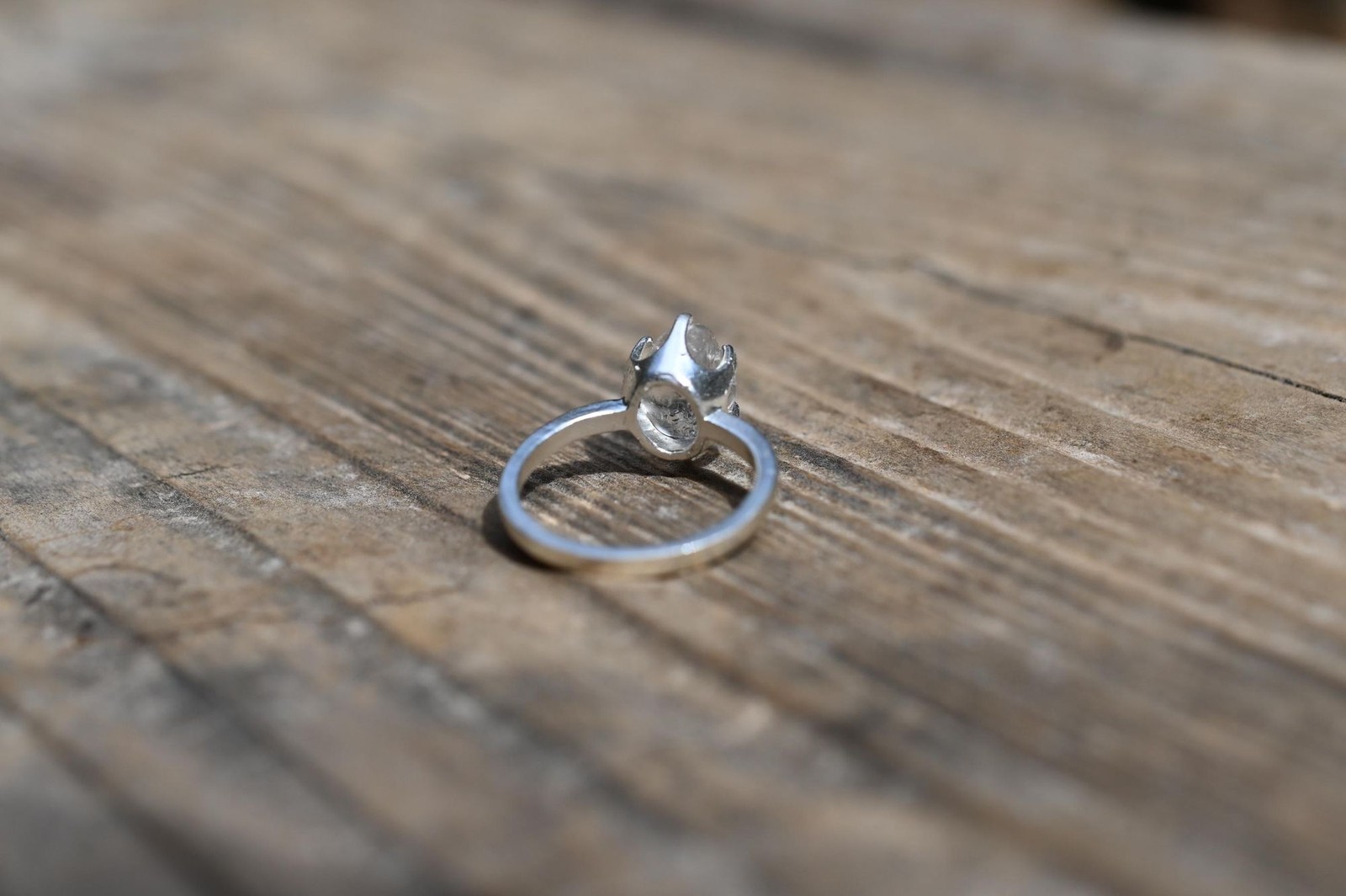Engagement ring Oval shaped Lake county diamond sterling silver size 3 4 5 6 7