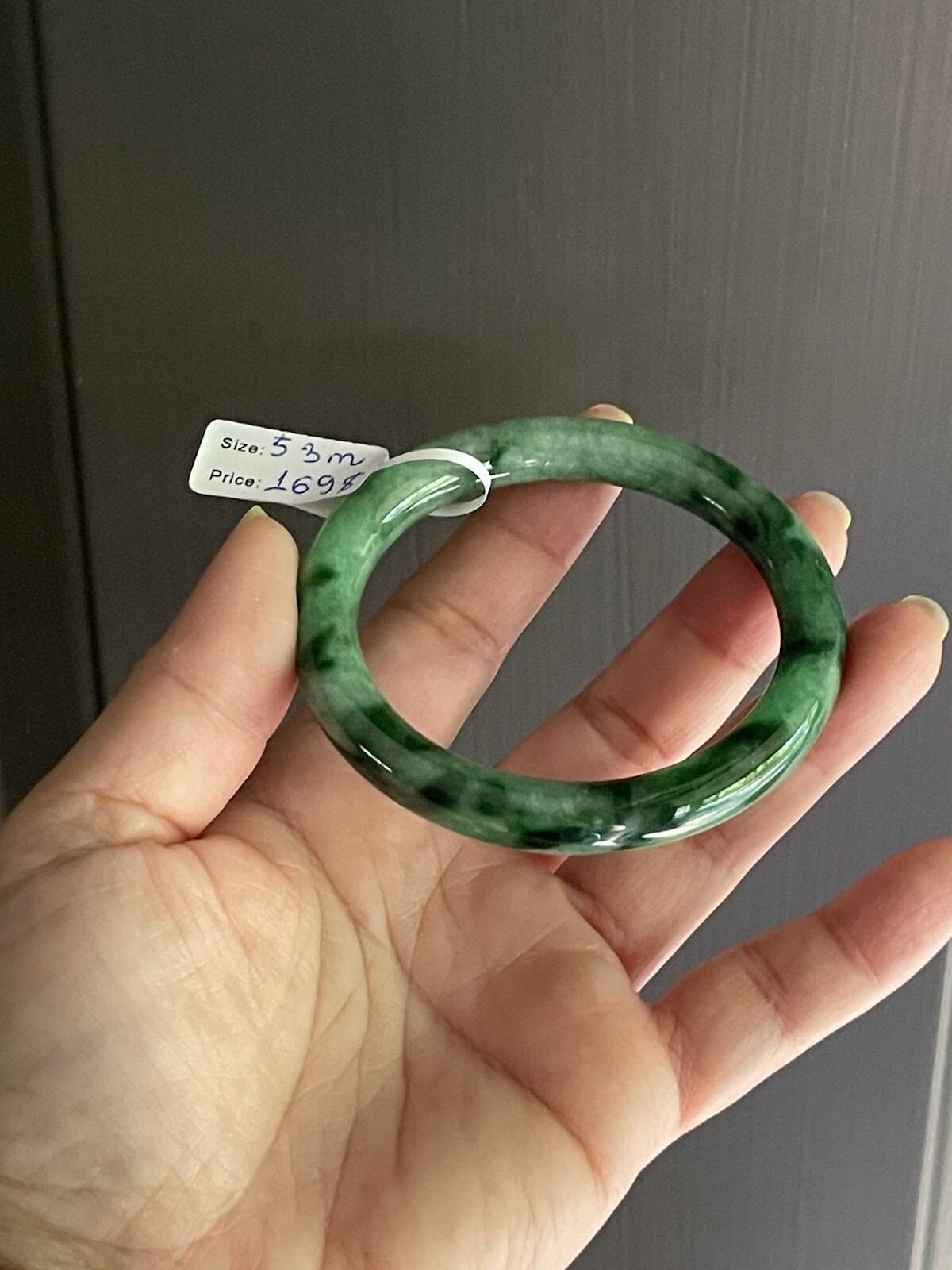 Natural Jade Bracelet Size 53mm Vòng Cẩm Thạch Cẩm Thạch Natural