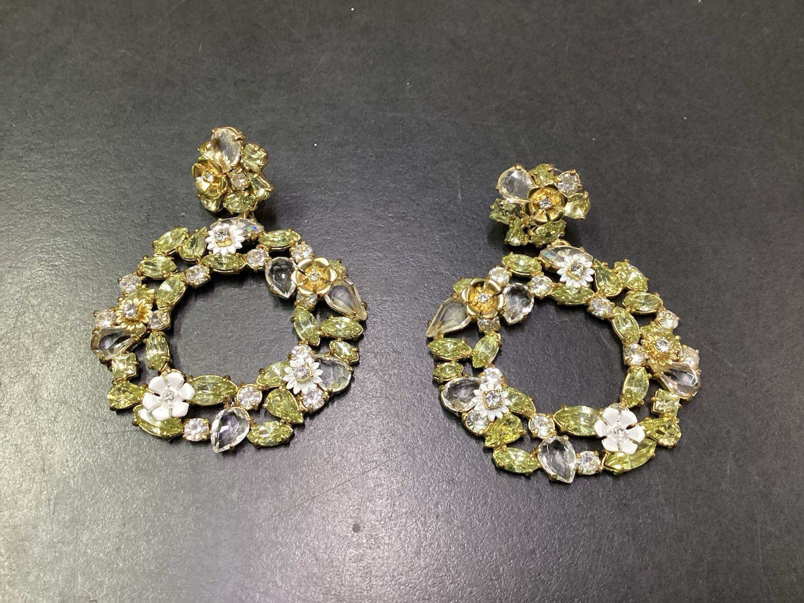 J Crew Statement Wreath Drop Earrings