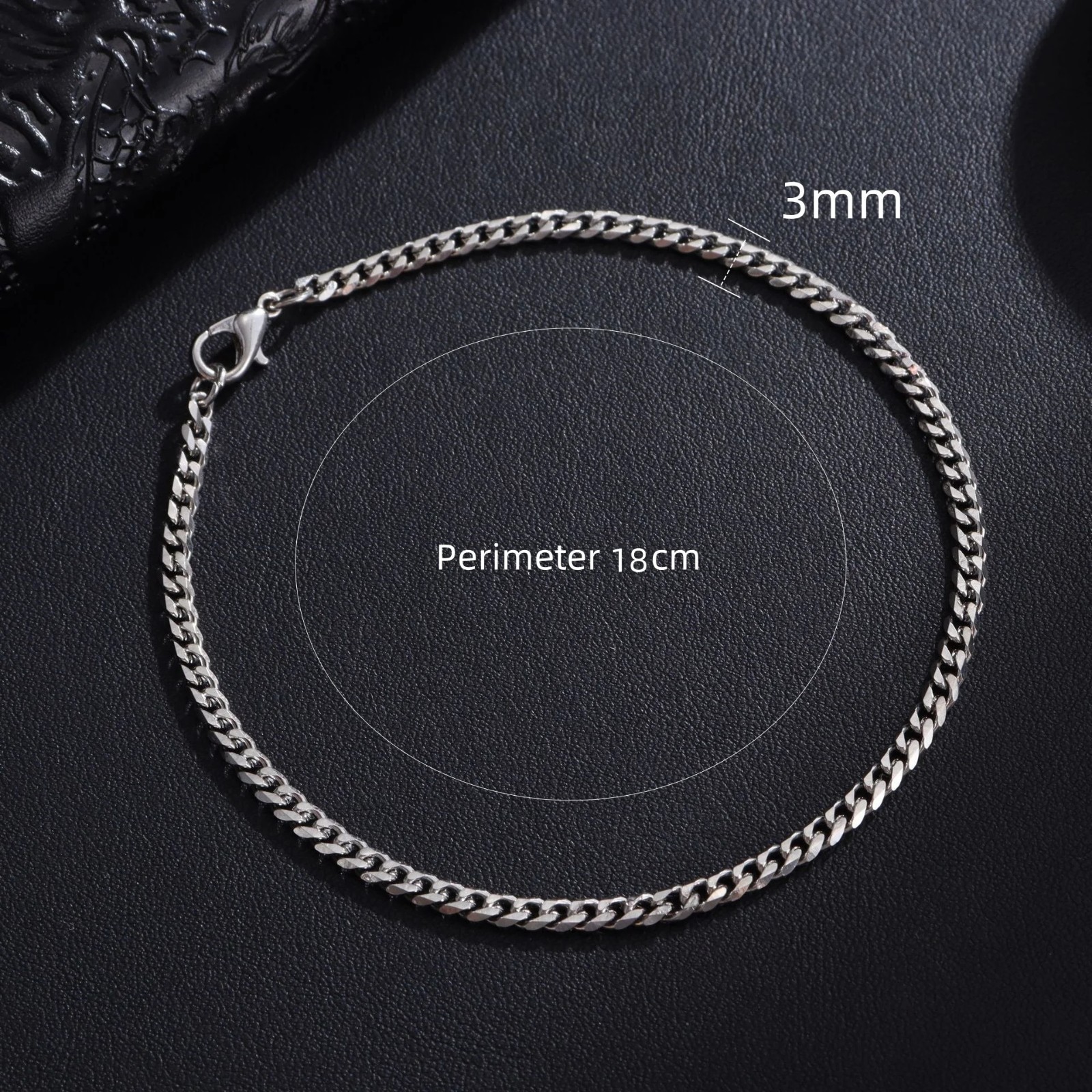 3/5/7/9/11mm Silver Curb Cuban Stainless Steel Bracelet Men Women Chain 7-11inch