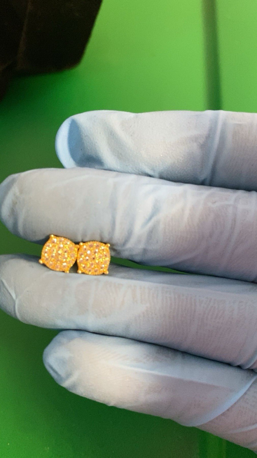 VVS1 Diamond 14k Gold Stud Earrings
