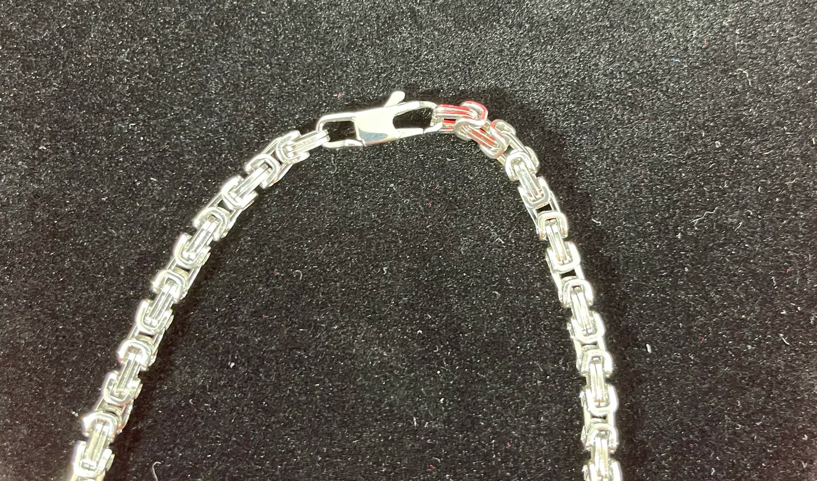 26″ STAINLESS STEEL SILVER 4MM BYZANTINE TURKISH BOX W/SPECIAL CLASP CHAIN