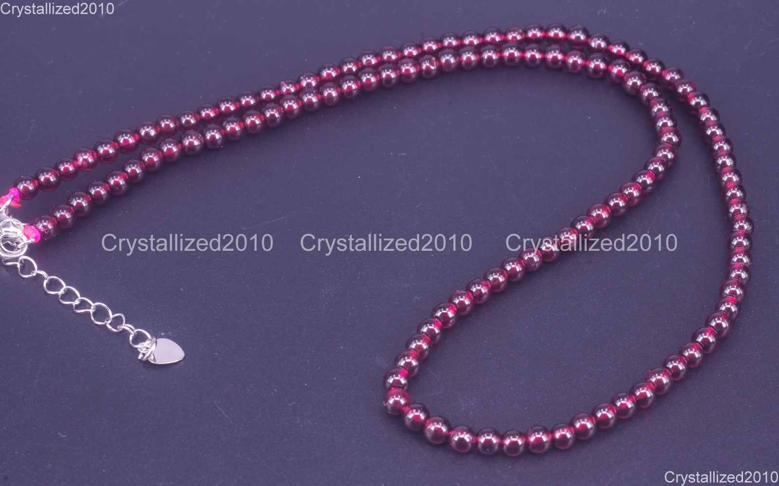 Grade AA Natural Dark Red Garnet Gemstone Round Beads 4mm 6mm 8mm Necklace 16″