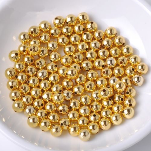 10PCS – HOT Sale Pure 14K Solid Yellow Gold Bead/ 3mm Lucky Loose Beads Pendant