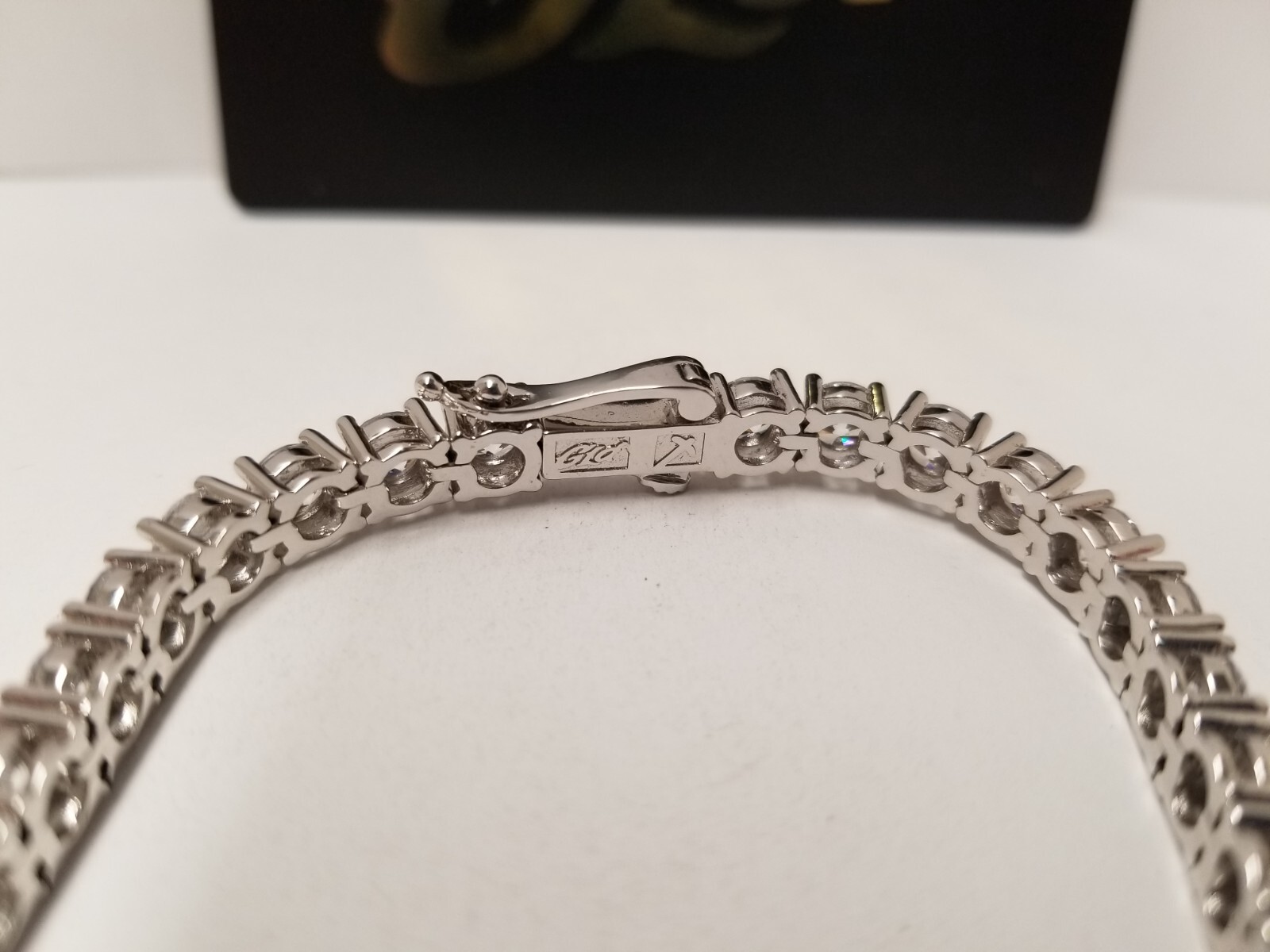 GLD 5mm Simulated Diamond 14k White Gold Plated 7″ Tennis Bracelet