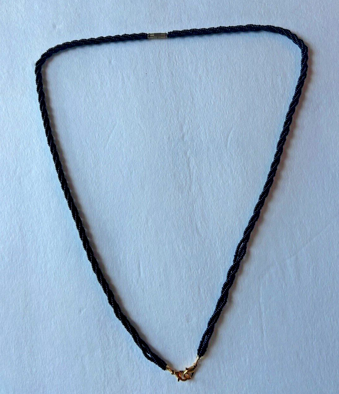 Multi-Strand Glass Bead 27 inch Necklace with 2 clasps & a lock + Fast Shipping