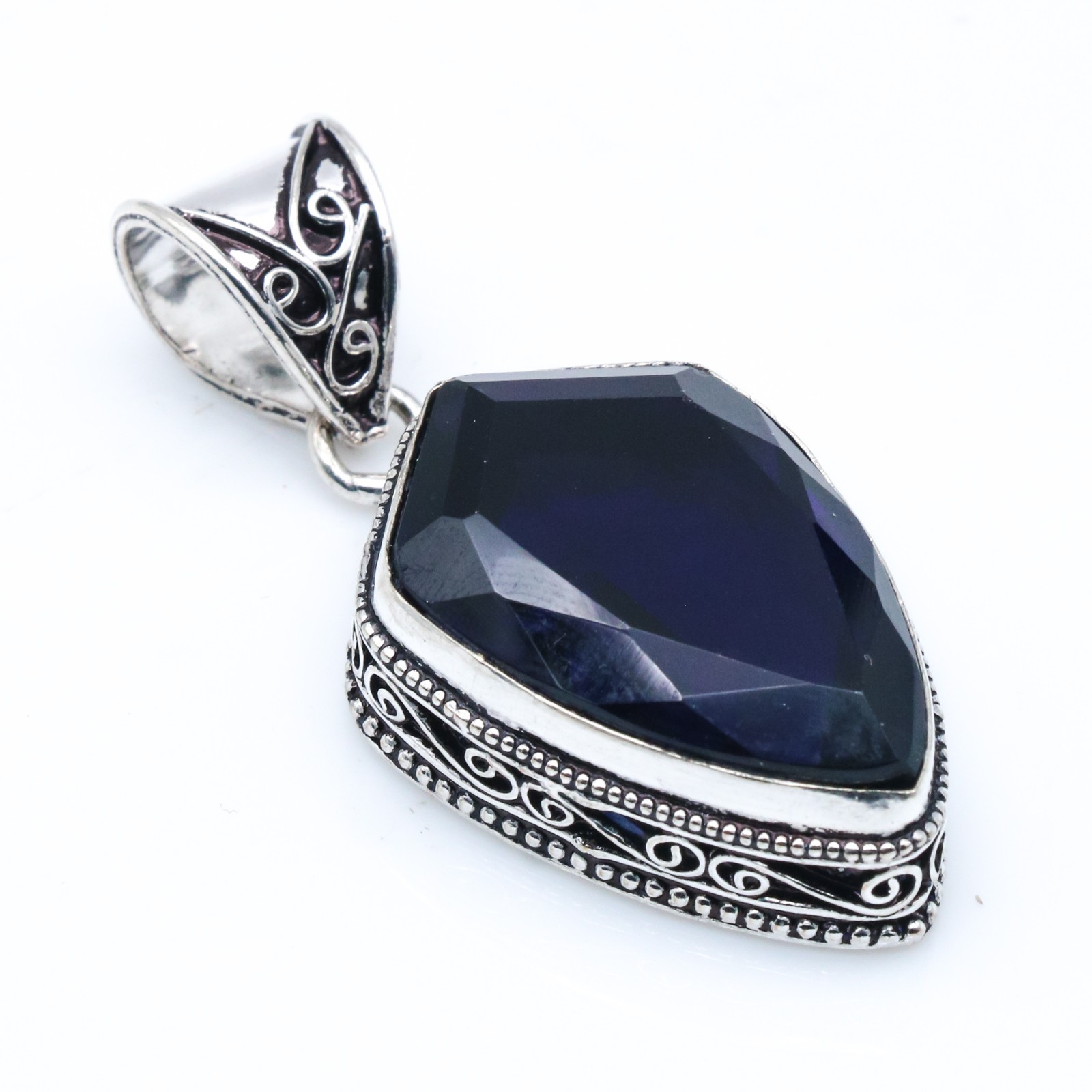 African Amethyst Gemstone 925 Sterling Silver Handmade Jewelry Pendant 2.0″