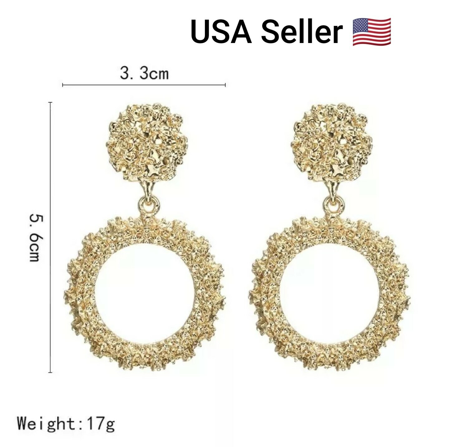 Fashion Metal Punk Drop Dangle Earrings For Women Bohemian Round Pendant