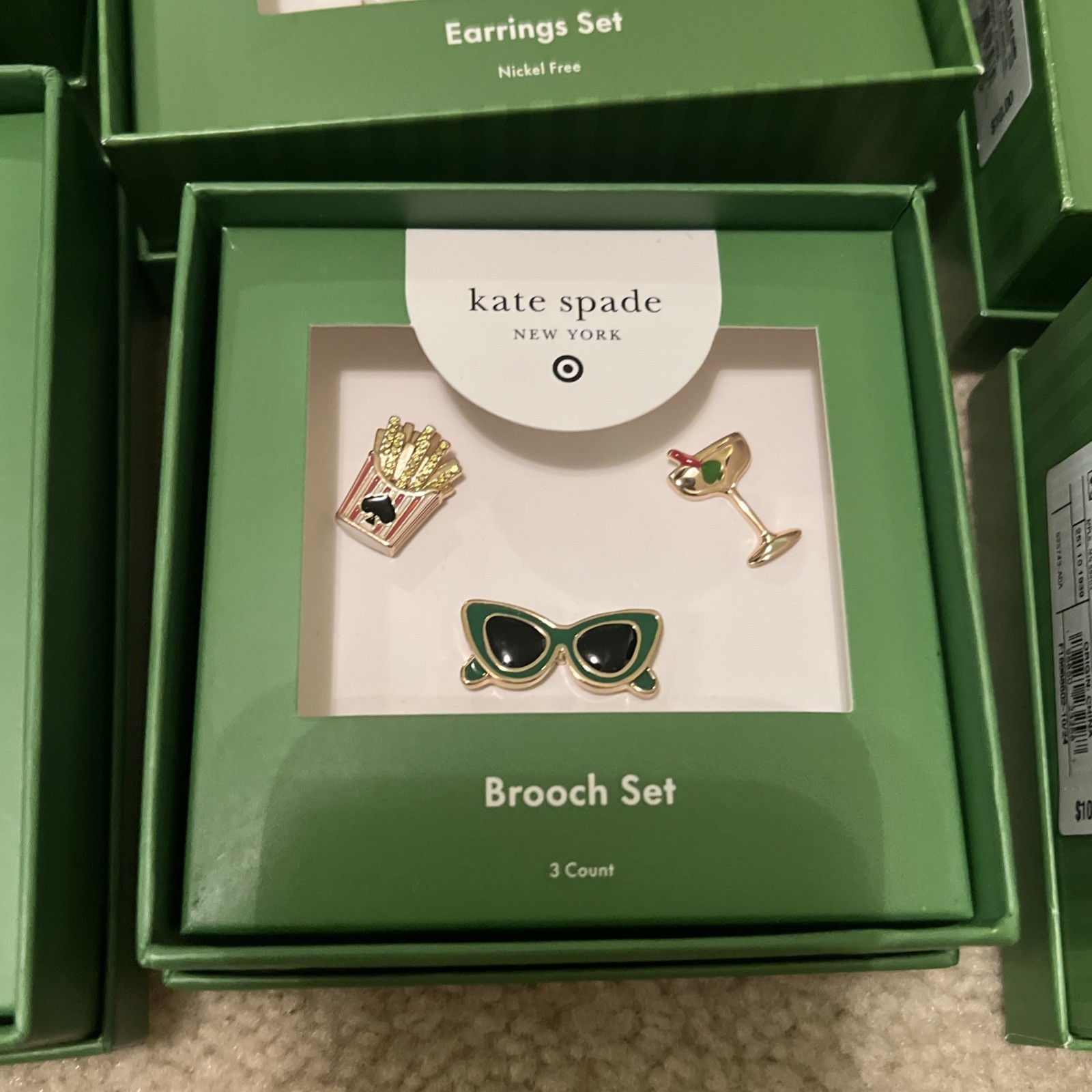 LE NWT Target Kate Spade Collab Unique Lot – 10 Items Earrings, Brooches, Etc.