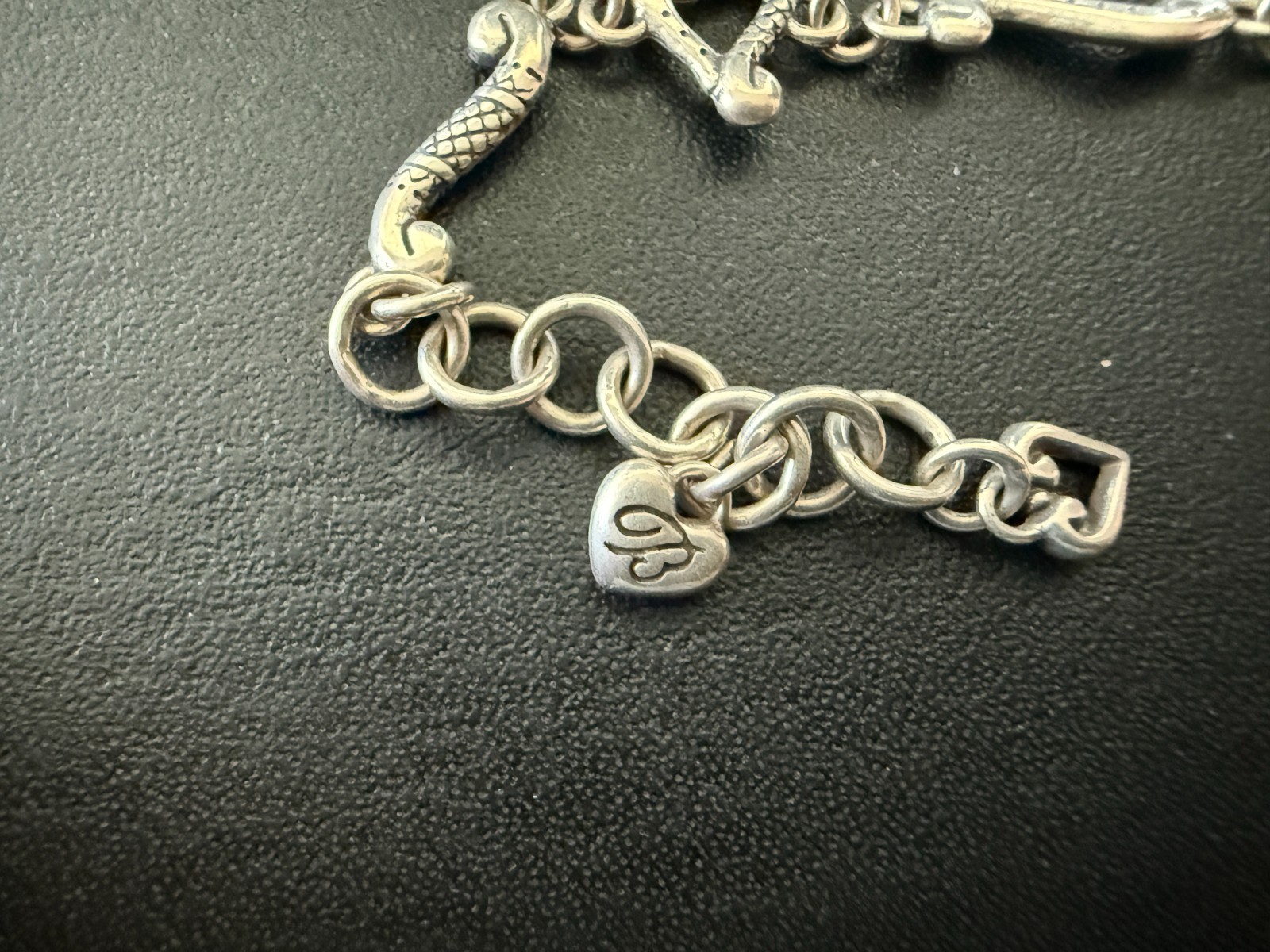 Brighton Silver Tone Heart Design Bracelet Very Good Condition