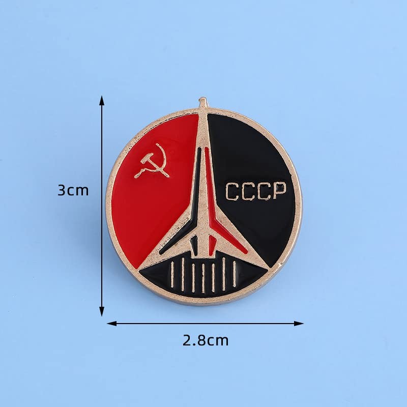 Ximimark 4 PCS Red Star Hammer Sickle Enamel Pin Retro USSR Symbol Brooch…