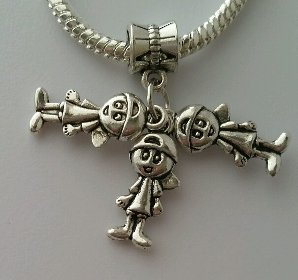 Three Boys Triplets Friends Brothers Son Grandson European Dangle Charm Buy2Get1